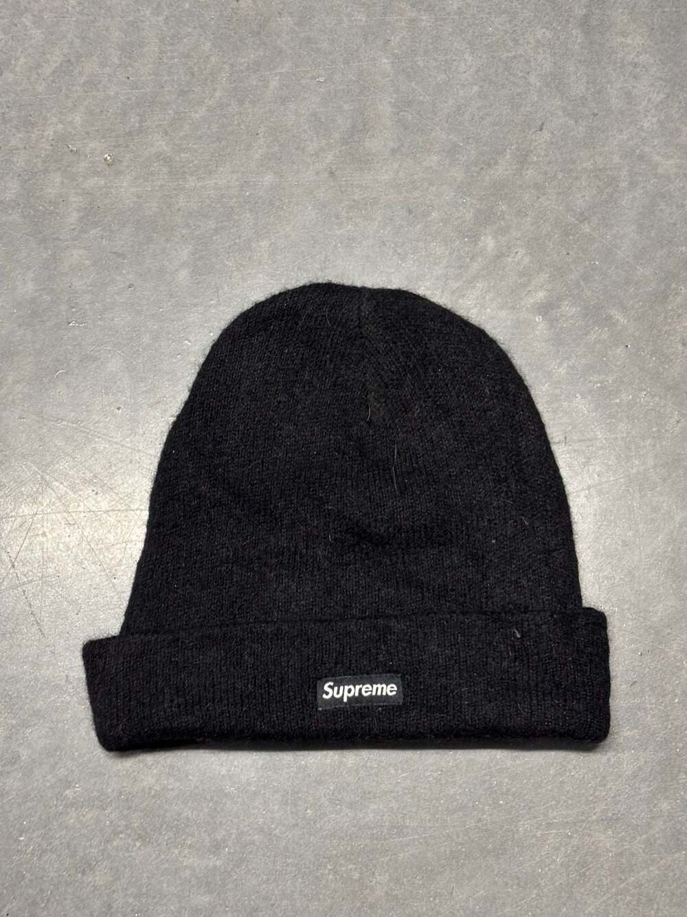 Supreme Mohair Beanie Black Box Logo FW22